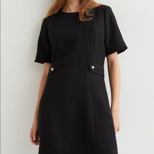 New with tags (NWT)/never worn H&M Black Tweed structured Boucle office dress